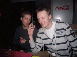Rick and David in a pub at newyear