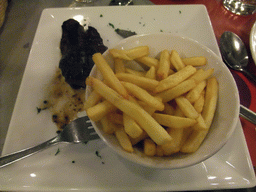 Dinner in a restaurant at the Rue Maurice Flandin street in Lyon