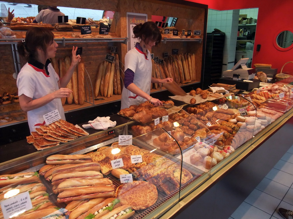 Inside the bakery `Sésame` in the Cours Berriat street