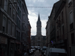 The Rue Edgar Quinet street and the Église Saint-Bruno church