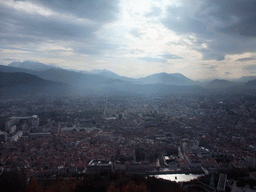 The city center, viewed from the top of the Bastille