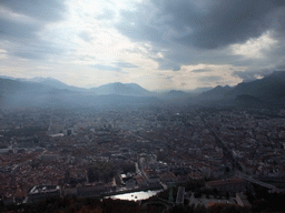 The city center, viewed from the top of the Bastille