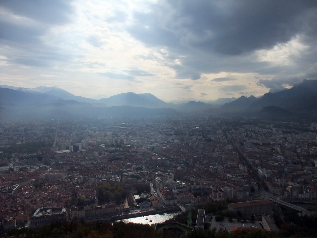 The city center, viewed from the top of the Bastille