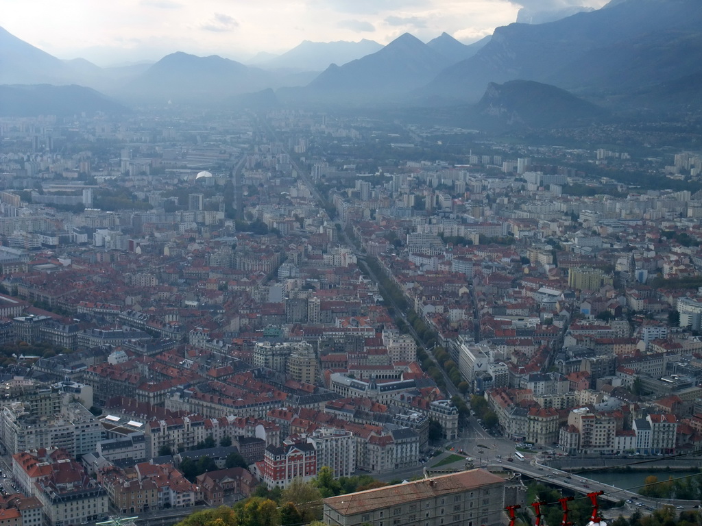 The city center, viewed from the top of the Bastille