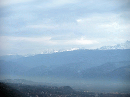 The Mont Blanc and surroundings, viewed from the top of the Bastille