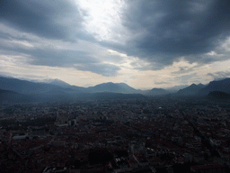 The city center, viewed from the top of the Bastille