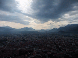 The city center, viewed from the top of the Bastille