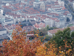 The cable lift and the Voie de Corato street, viewed from the Bastille