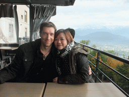 Tim and Miaomiao at the restaurant of the Bastille