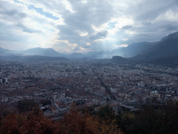 The city center, viewed from the restaurant of the Bastille