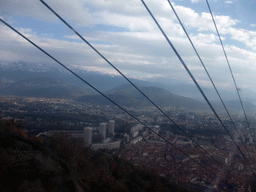 View on the southeast side of the city from the cable lift from the Bastille