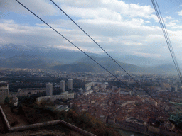 View on the southeast side of the city from the cable lift from the Bastille