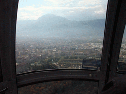 View on the east side of the city from the cable lift from the Bastille