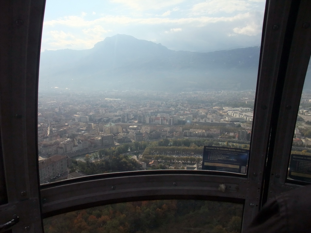 View on the east side of the city from the cable lift from the Bastille