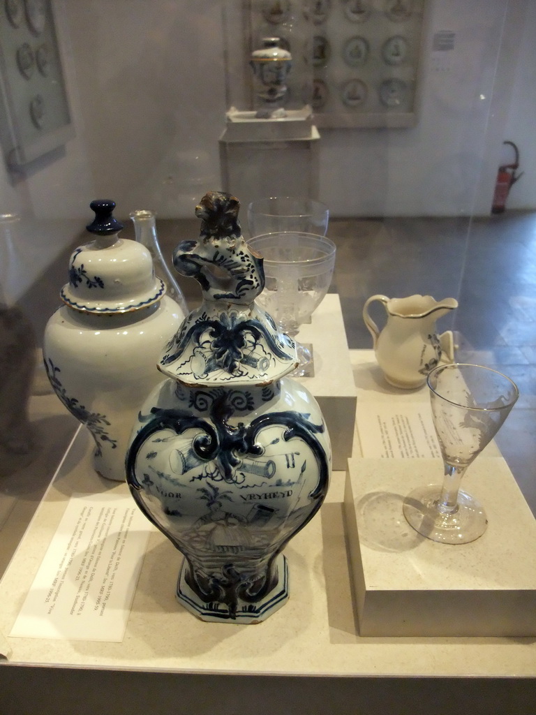 Delftware pottery, at the Musée de la Révolution Française de Vizille