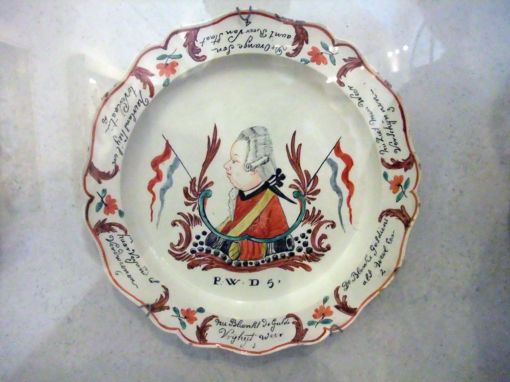 Delftware plate, at the Musée de la Révolution Française de Vizille