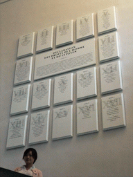 Miaomiao with the Declaration of the Rights of Man and of the Citizen, at the Musée de la Révolution Française de Vizille
