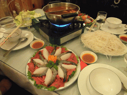 Fondue at the Vietnamese restaurant `Kim Ngan`