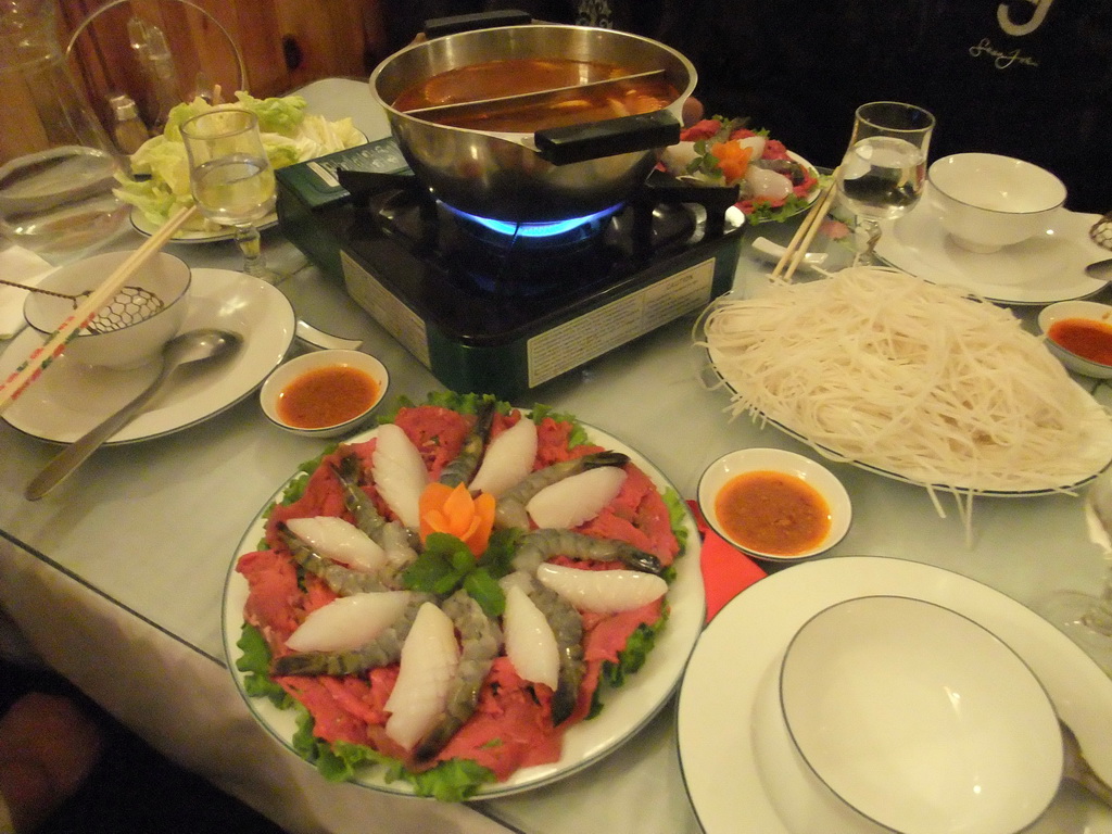 Fondue at the Vietnamese restaurant `Kim Ngan`