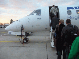 Front of our airplane from Strasbourg to Amsterdam