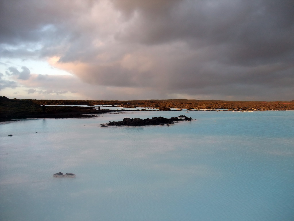 Water just outside the Blue Lagoon geothermal spa