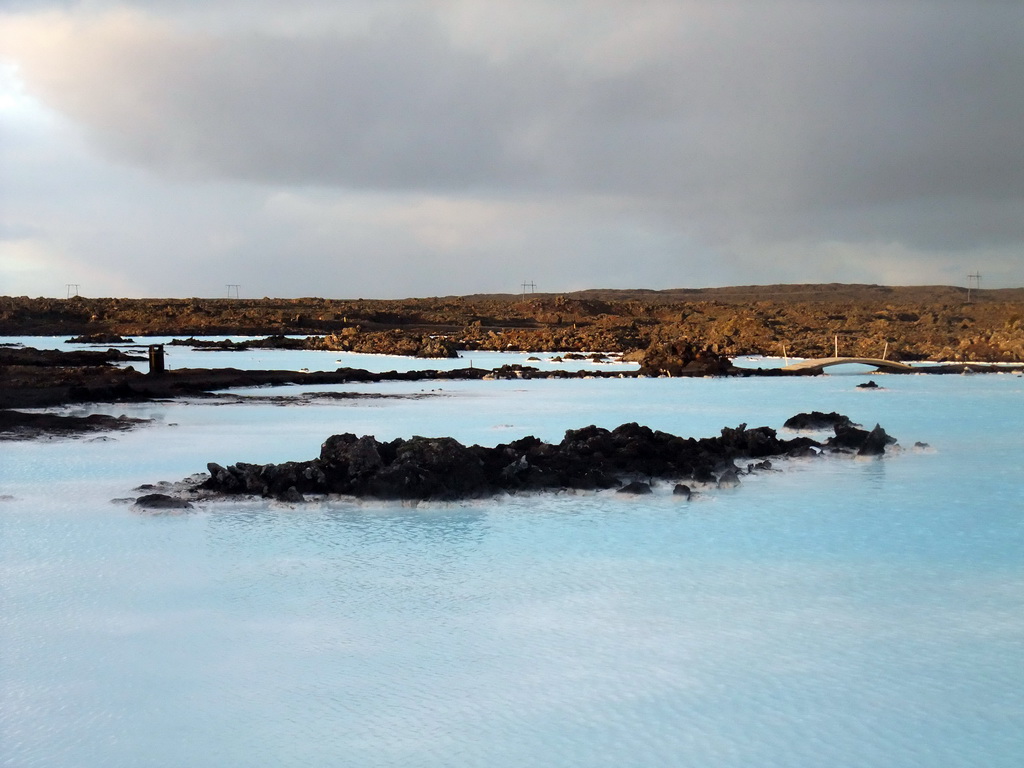 Water just outside the Blue Lagoon geothermal spa