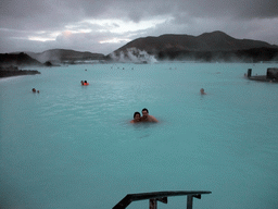 Tim and Miaomiao in the Blue Lagoon geothermal spa