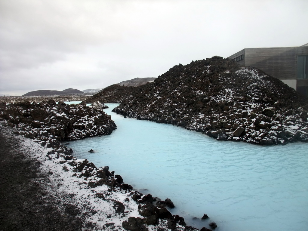 Water just outside the Blue Lagoon geothermal spa