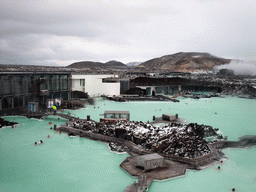 Overview of the Blue Lagoon geothermal spa and the Svartsengi Power Station, from the top of the LAVA Restaurant