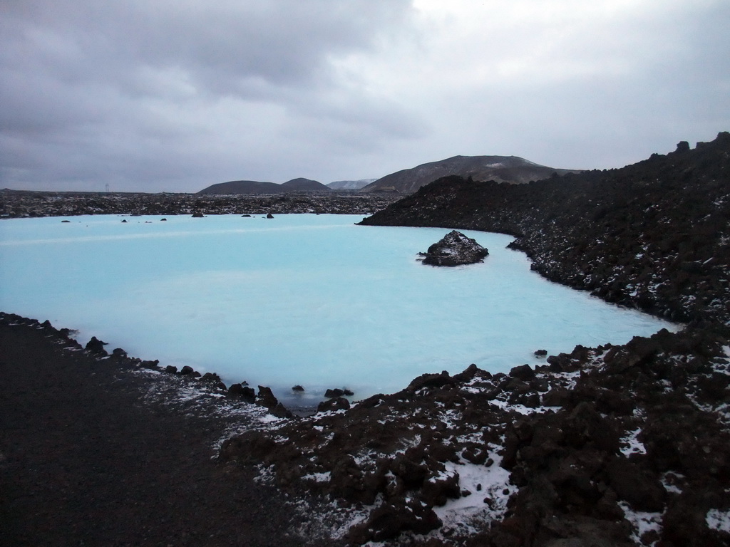 Water just outside the Blue Lagoon geothermal spa