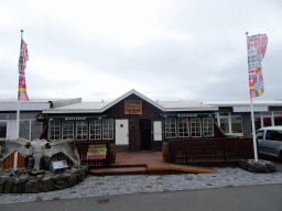 Front of the Fish House restaurant at the Hafnargata street