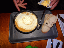 Fish soup and bread in the Fish House restaurant