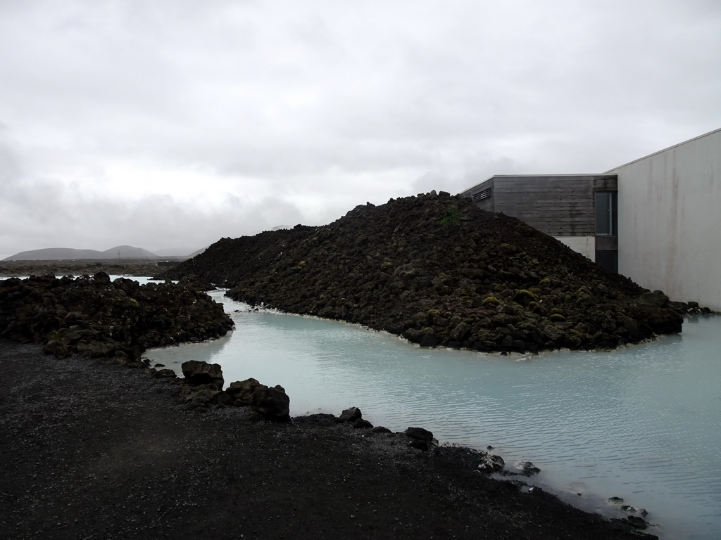 Water and rocks just outside the Blue Lagoon geothermal spa