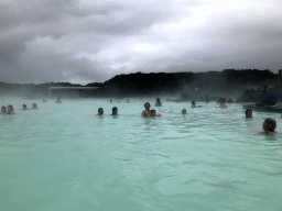 Miaomiao and Max in the Blue Lagoon geothermal spa