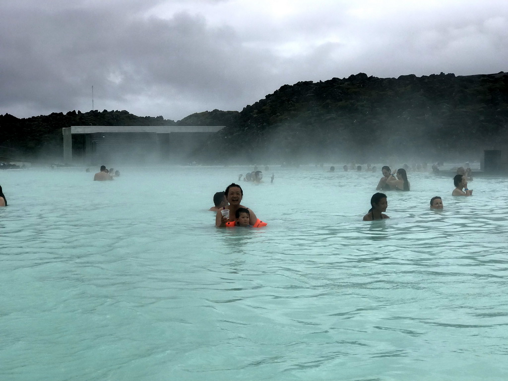 Miaomiao and Max in the Blue Lagoon geothermal spa
