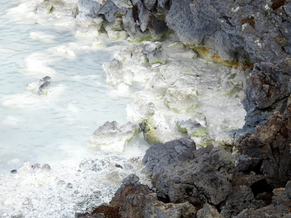 Water and rocks just outside the Blue Lagoon geothermal spa