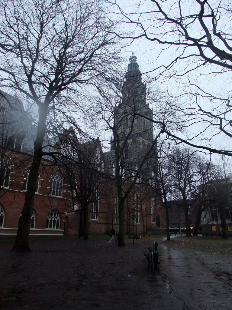 The Martinikerk church, the Martinitoren tower and the Martinikerkhof square