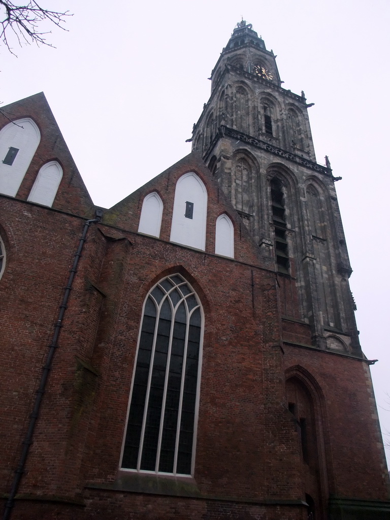 The Martinikerk church and the Martinitoren tower, viewed from the Martinikerkhof square