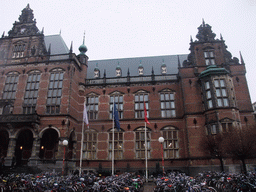 The right front of the Academiegebouw university building in the Broerstraat street