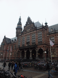 The front of the Academiegebouw university building in the Broerstraat street