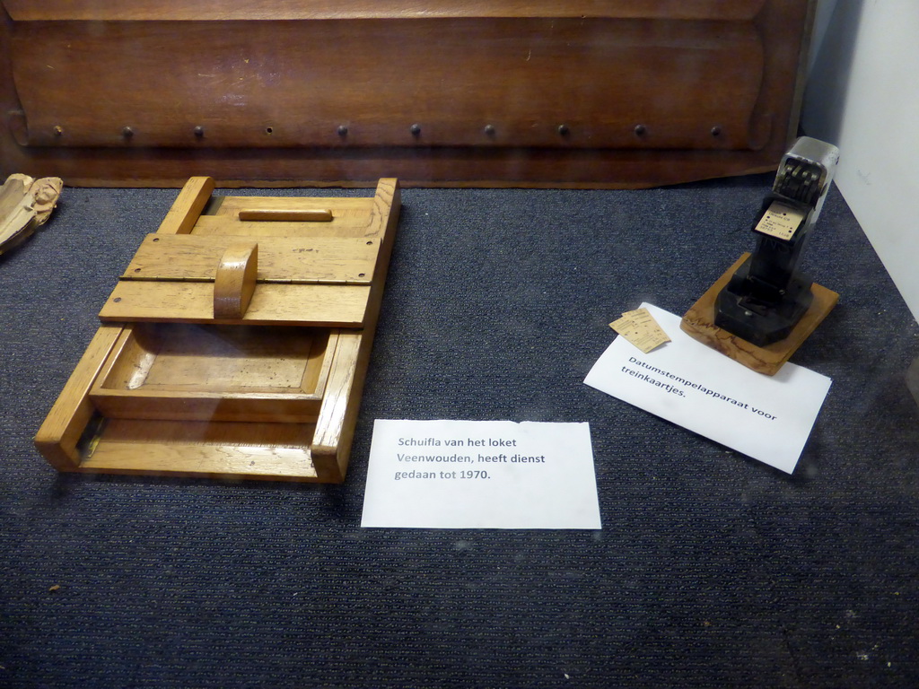 Drawer and date stamping machine at the Stationshal hall at the Groningen Railway Station