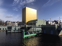 Central part of the Groninger Museum and the Verbindingskanaal canal