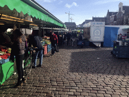 Market stalls at the Vismarkt square