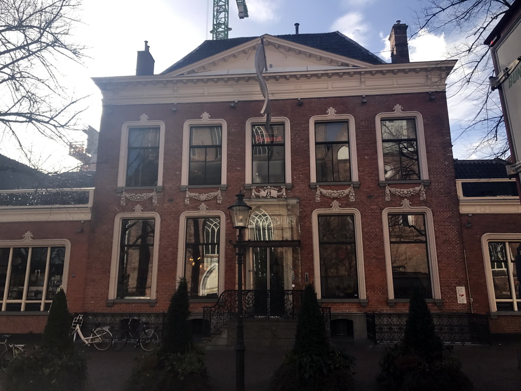 Front of the `Feithhuis` restaurant, at the Martinikerkhof square