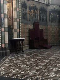 Cathedra at the left side of the apse of the Sint-Jozefkerk church