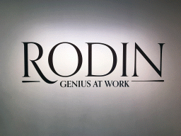Logo of the exhibition `Rodin - Genius at Work` at the Groninger Museum