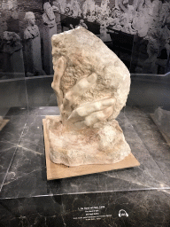 Sculpture `The Hand of God` by Auguste Rodin, at the Lower Floor of the Groninger Museum, with explanation