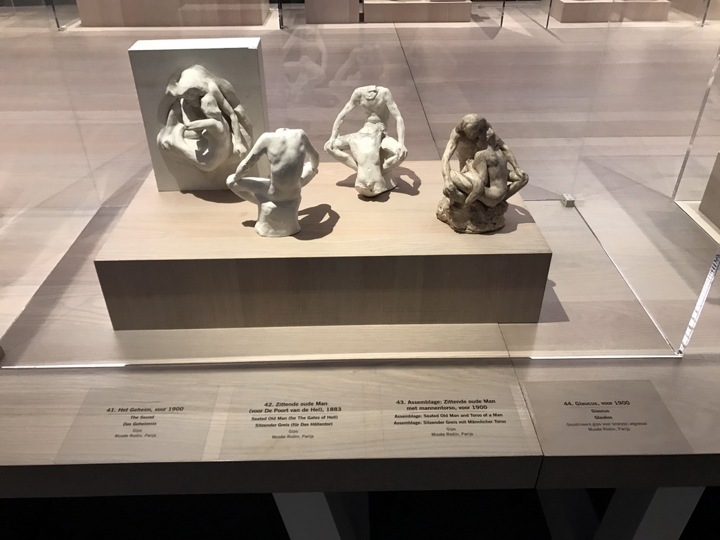 Four statuettes by Auguste Rodin, at the Lower Floor of the Groninger Museum, with explanation