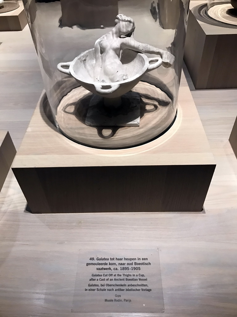 Pottery `Galatea Cut Off at the Thighs in a Cup, after a Cast of an Ancient Boeotian Vessel` by Auguste Rodin, at the Lower Floor of the Groninger Museum, with explanation
