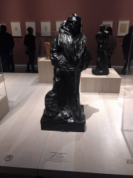 Sculpture `Balzac in Dominican Robe` by Auguste Rodin, at the Lower Floor of the Groninger Museum, with explanation